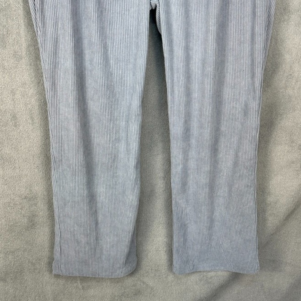 Halara Pants Womens Medium Petite Gray AuraCord Cloud Corduroy Wide Leg Comfort - Picture 3 of 11